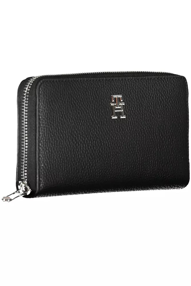 Fashionsarah.com Fashionsarah.com Tommy Hilfiger Elegant Black Wallet with Chic Compartments