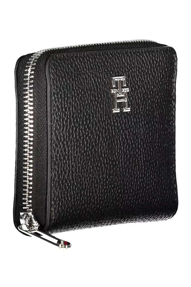 Fashionsarah.com Fashionsarah.com Tommy Hilfiger Elegant Black Polyethylene Zip Wallet