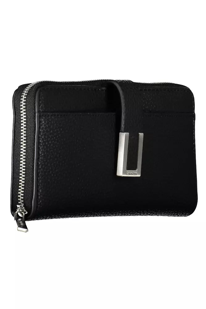 Fashionsarah.com Fashionsarah.com Calvin Klein Elegant Five-Compartment Black Wallet