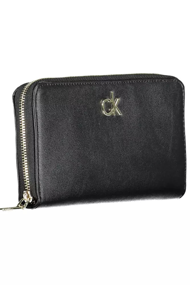 Fashionsarah.com Fashionsarah.com Calvin Klein Elegant Black Multi-Compartment Wallet