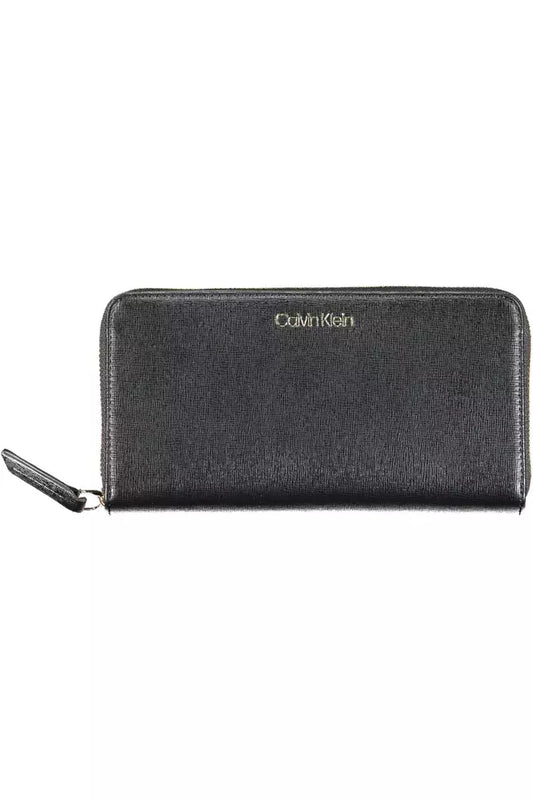 Fashionsarah.com Fashionsarah.com Calvin Klein Sleek Black Polyethylene Zip Wallet