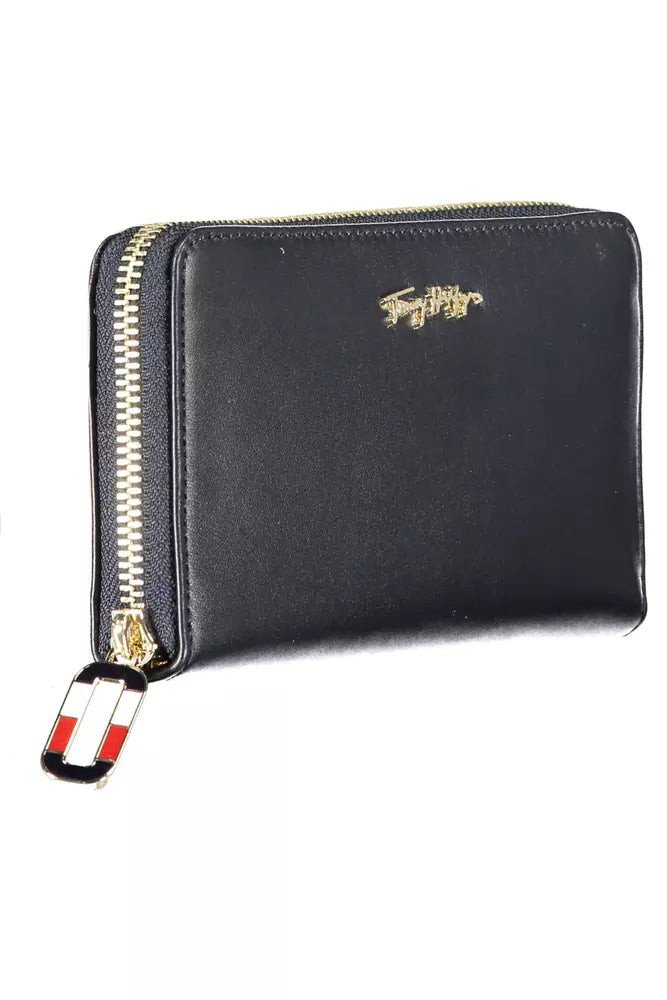 Fashionsarah.com Fashionsarah.com Tommy Hilfiger Elegant Blue Leather Wallet with Multiple Compartments