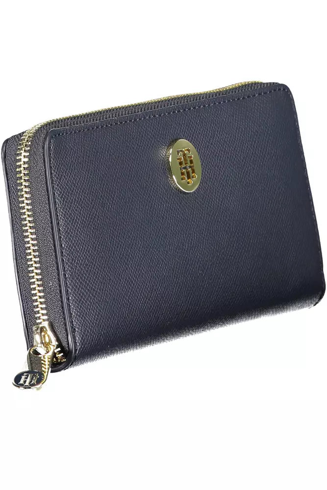 Fashionsarah.com Fashionsarah.com Tommy Hilfiger Chic Blue Polyethylene Wallet with Zip Closure