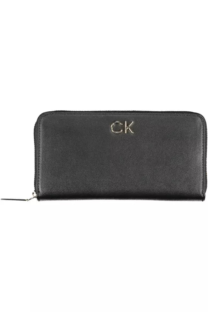 Fashionsarah.com Fashionsarah.com Calvin Klein Elegant Black Polyethylene Five-Compartment Wallet