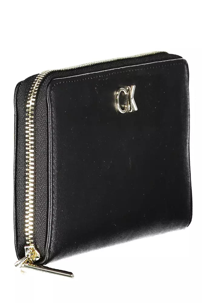 Fashionsarah.com Fashionsarah.com Calvin Klein Elegant Black Polyethylene Five-Compartment Wallet