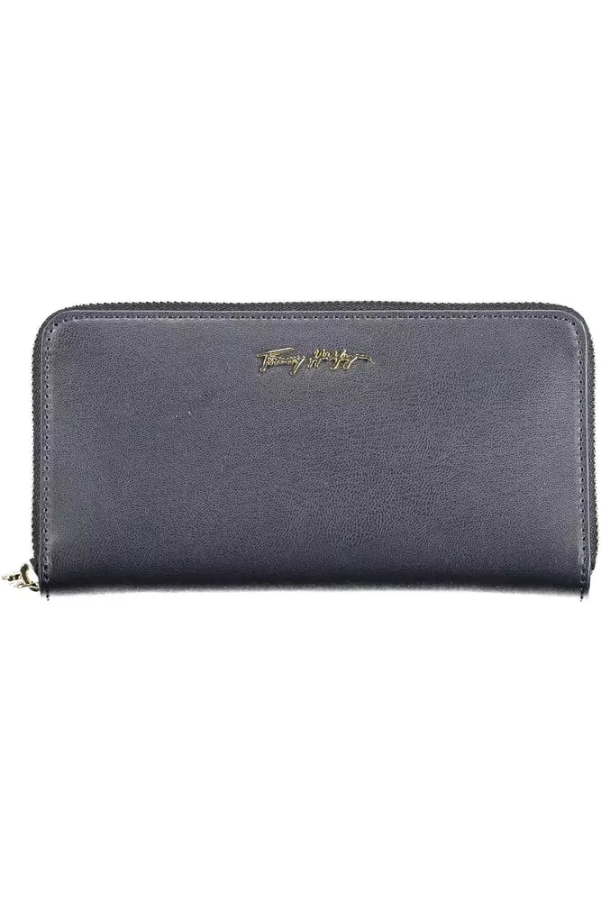 Fashionsarah.com Fashionsarah.com Tommy Hilfiger Chic Blue Zip Wallet with Multiple Compartments