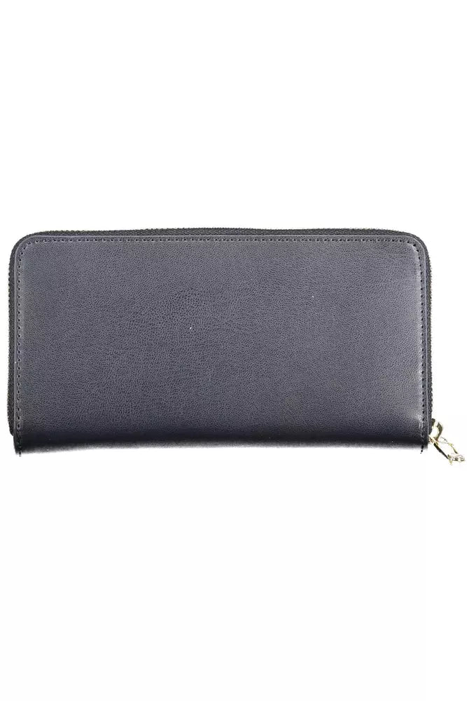 Fashionsarah.com Fashionsarah.com Tommy Hilfiger Chic Blue Zip Wallet with Multiple Compartments