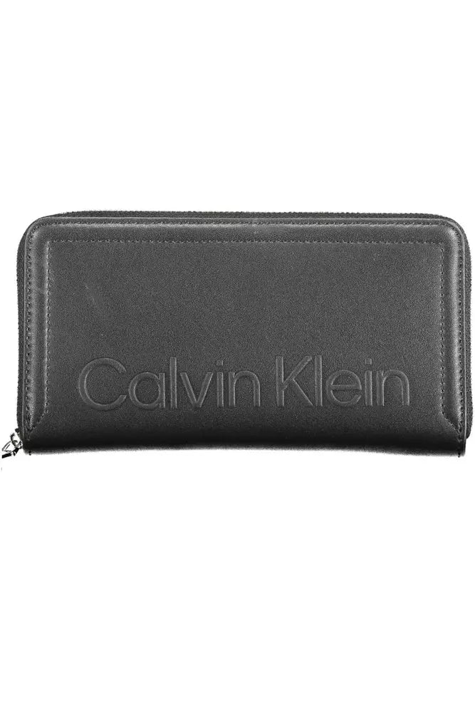 Fashionsarah.com Fashionsarah.com Calvin Klein Elegant Black Wallet with RFID Lock and Zip Closure