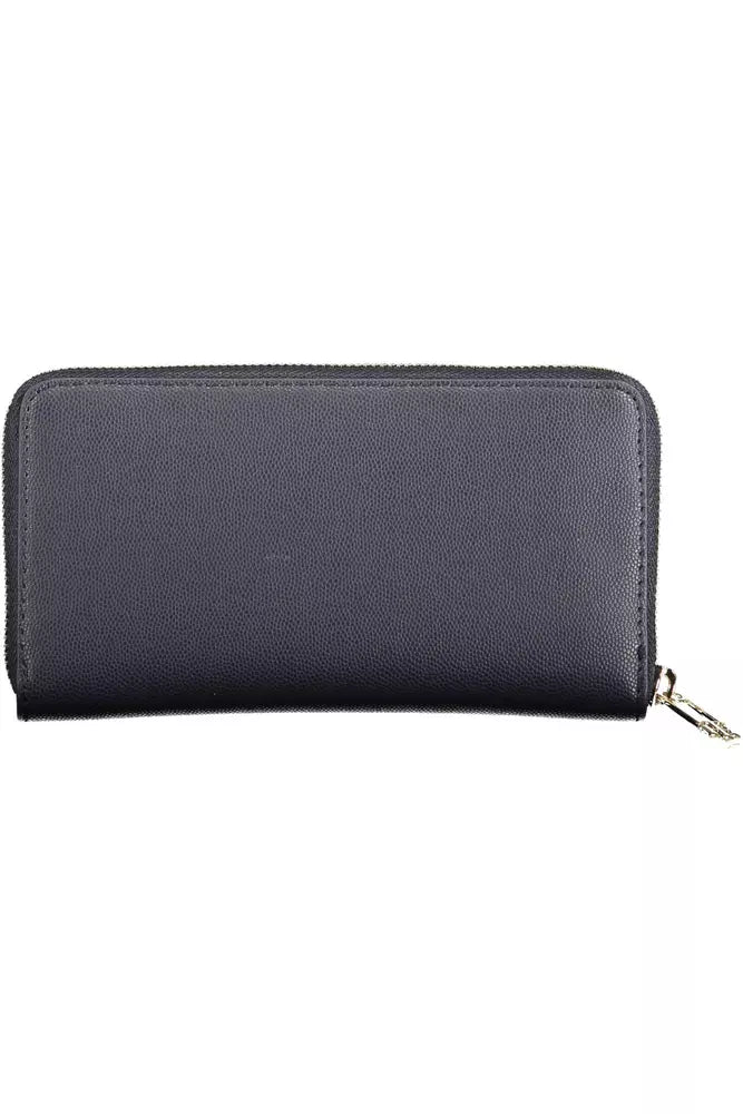 Fashionsarah.com Fashionsarah.com Tommy Hilfiger Elegant Blue Polyethylene Wallet with Logo Detail