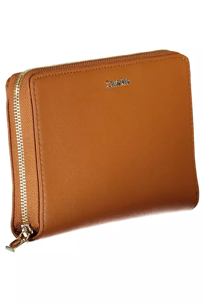 Fashionsarah.com Fashionsarah.com Calvin Klein Elegant Brown Polyethylene Wallet with RFID Lock