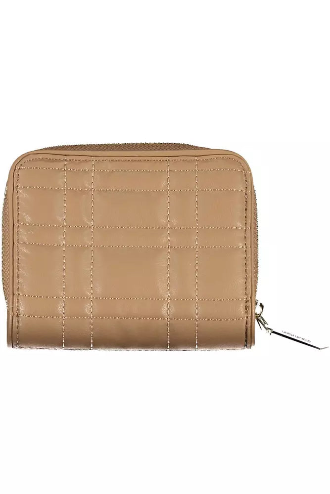 Fashionsarah.com Fashionsarah.com Calvin Klein Elegant Beige Zip Wallet with RFID Lock