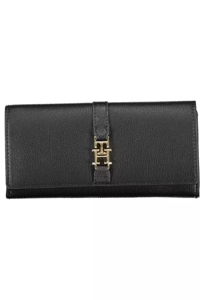 Fashionsarah.com Fashionsarah.com Tommy Hilfiger Elegant Black Contrast Detail Wallet