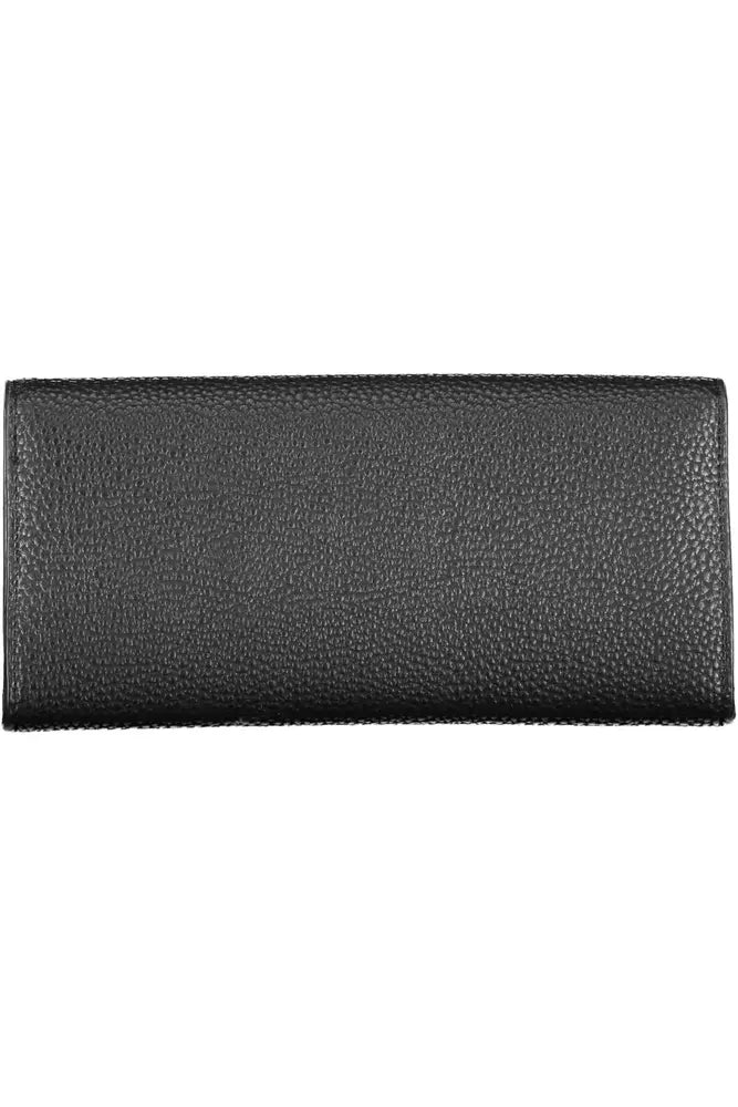 Fashionsarah.com Fashionsarah.com Tommy Hilfiger Elegant Black Tri-Fold Wallet with Snap Closure