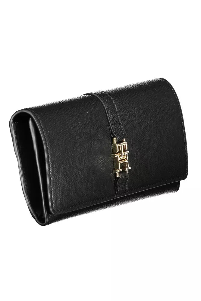 Fashionsarah.com Fashionsarah.com Tommy Hilfiger Elegant Black Contrast Detail Wallet