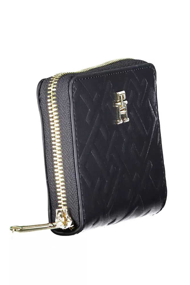 Fashionsarah.com Fashionsarah.com Tommy Hilfiger Elegant Blue Polyethylene Wallet with Contrast Detail