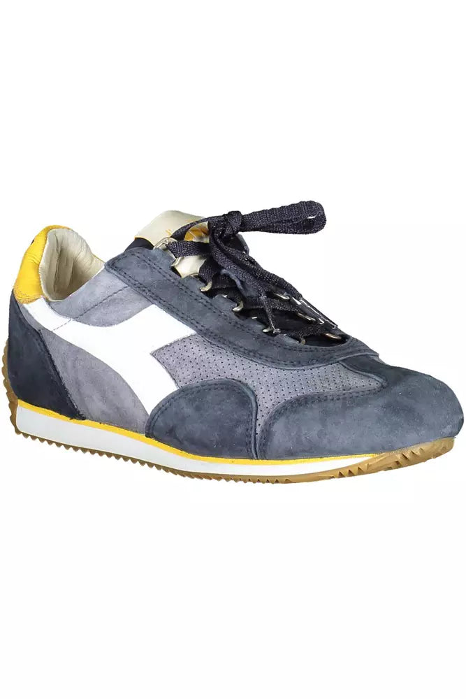 Diadora Contemporary Blue Lace-Up Sports Sneakers | Fashionsarah.com