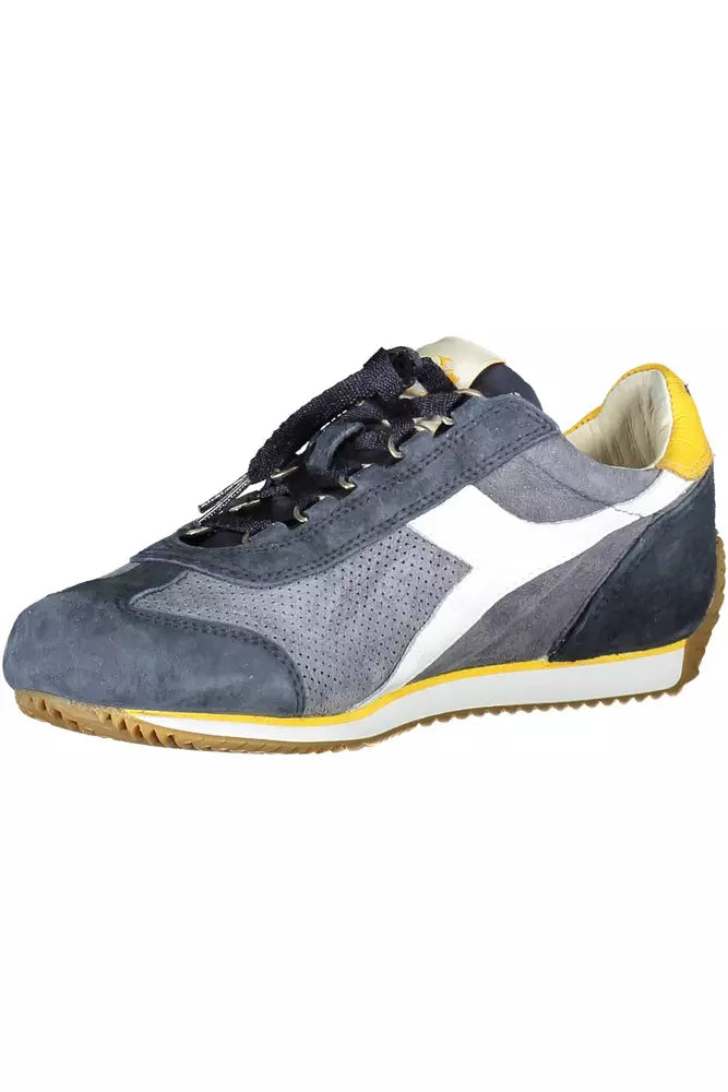 Diadora Contemporary Blue Lace-Up Sports Sneakers | Fashionsarah.com