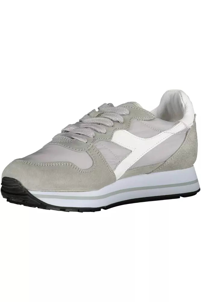 Diadora Elegant Gray Lace-Up Sports Sneakers | Fashionsarah.com