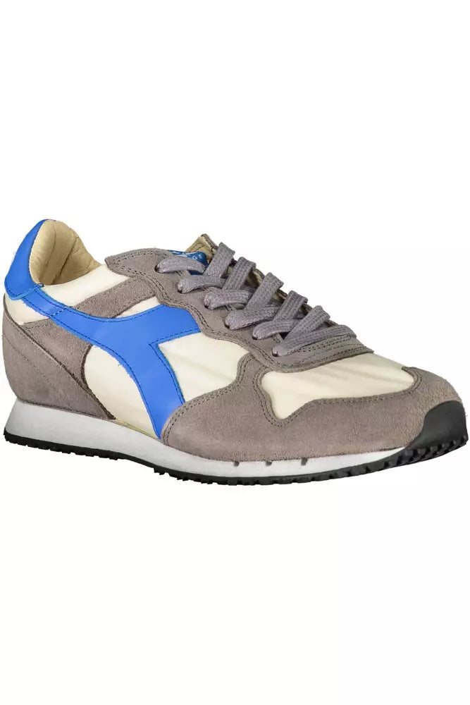 Diadora Chic Gray Leather Blend Sneakers | Fashionsarah.com