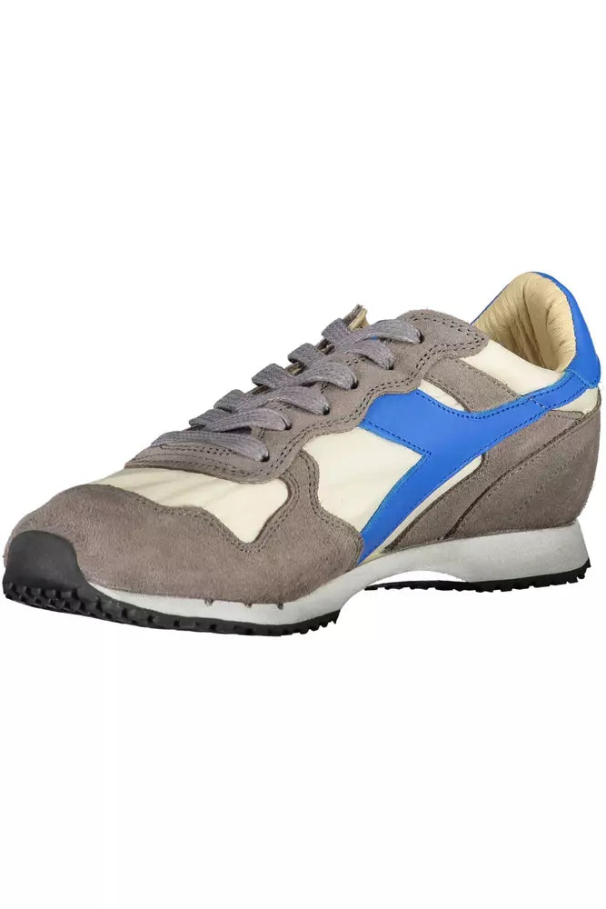 Diadora Chic Gray Leather Blend Sneakers | Fashionsarah.com