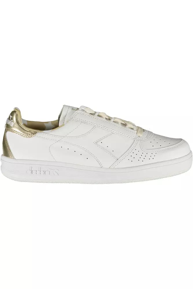 Diadora Sleek White Lace-up Sports Sneakers | Fashionsarah.com