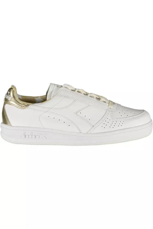 Diadora Sleek White Lace-up Sports Sneakers | Fashionsarah.com