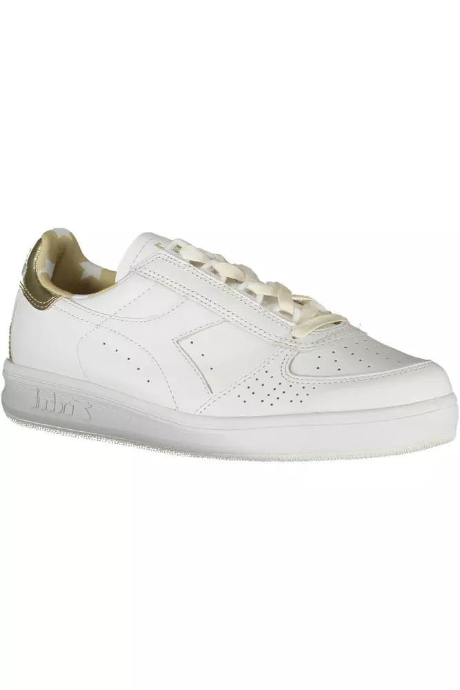 Diadora Sleek White Lace-up Sports Sneakers | Fashionsarah.com