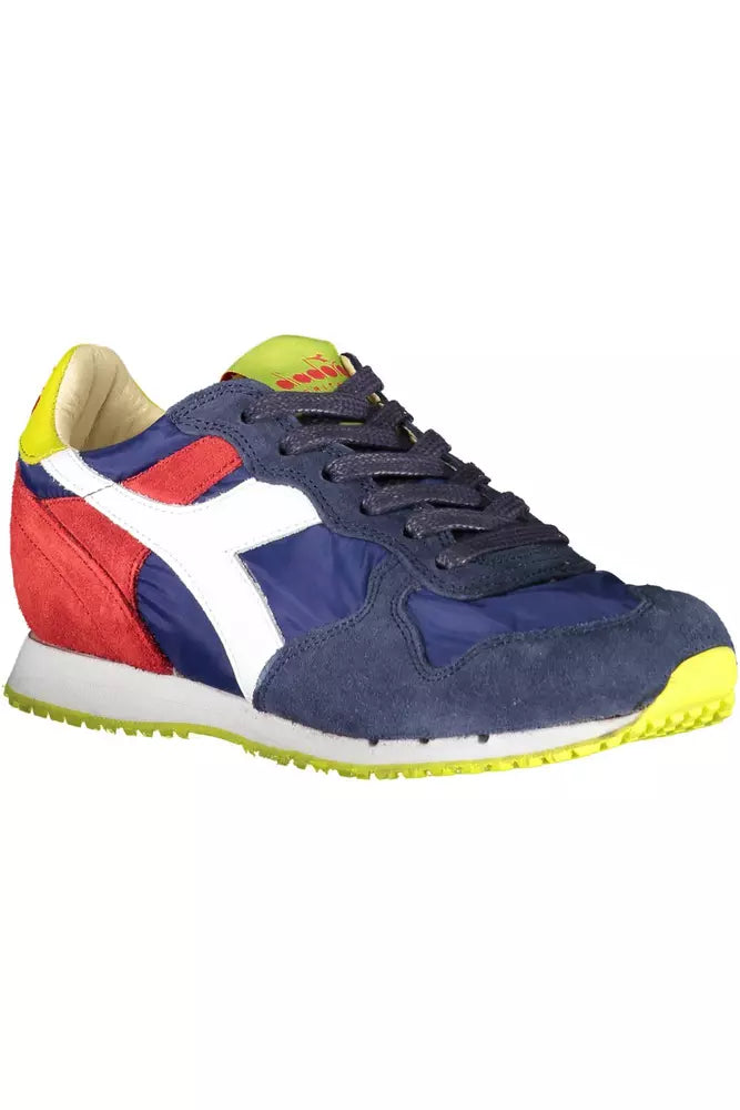 Diadora Elegant Blue Contrasts Lace-Up Sneaker | Fashionsarah.com