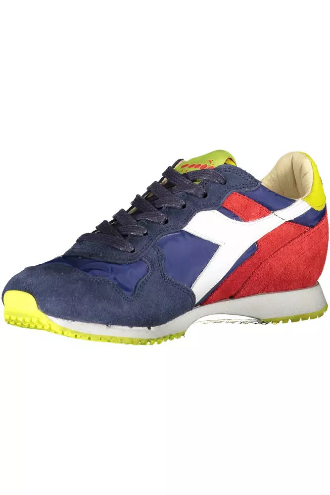 Diadora Elegant Blue Contrasts Lace-Up Sneaker | Fashionsarah.com