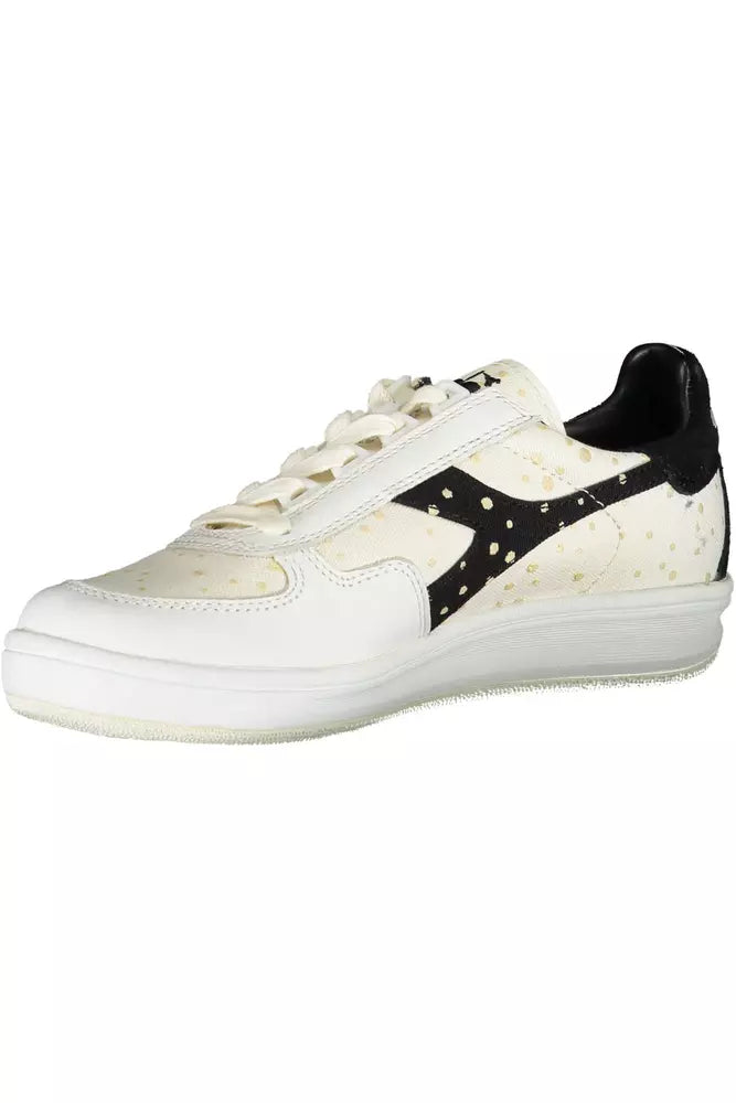 Fashionsarah.com Fashionsarah.com Diadora Elegant White Lace-Up Sneakers with Logo Accent