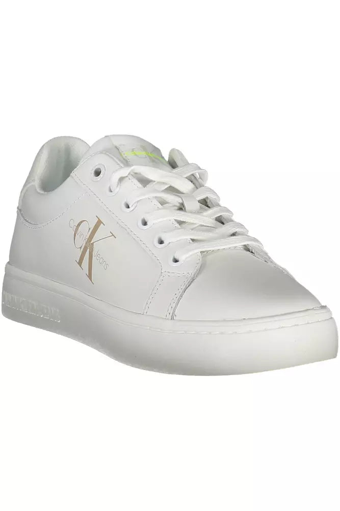 Fashionsarah.com Fashionsarah.com Calvin Klein Sleek White Sneakers with Eco-Friendly Twist