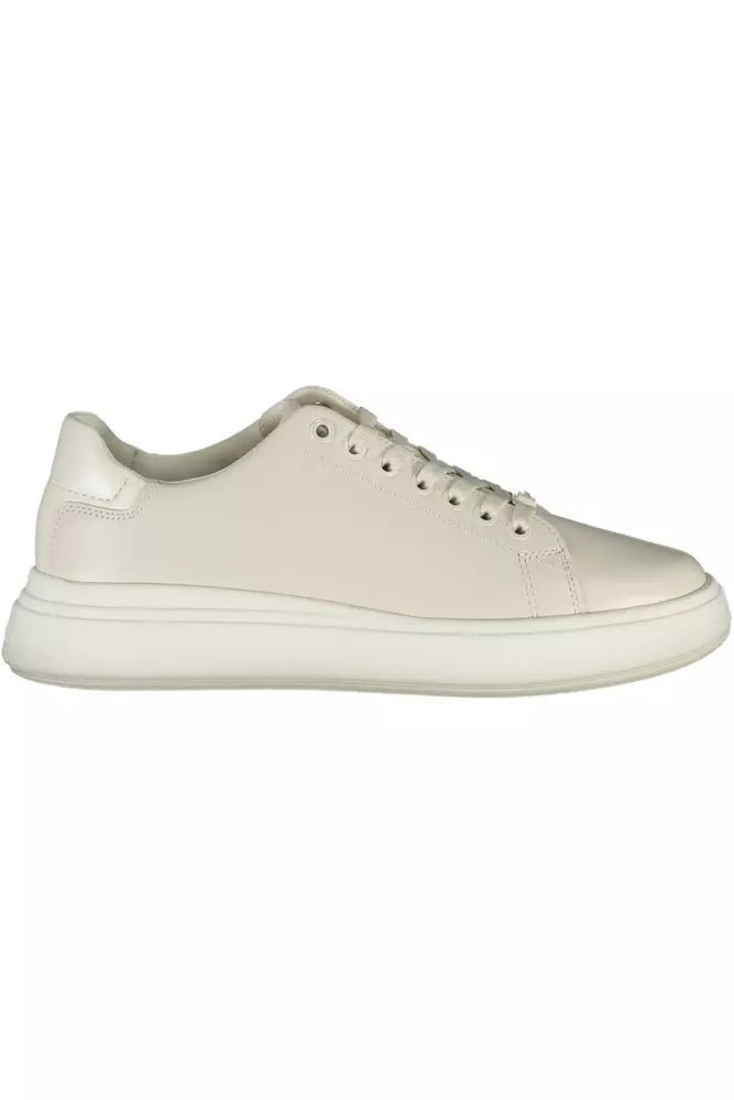 Fashionsarah.com Fashionsarah.com Calvin Klein Elegant Beige Trainer with Logo Detail