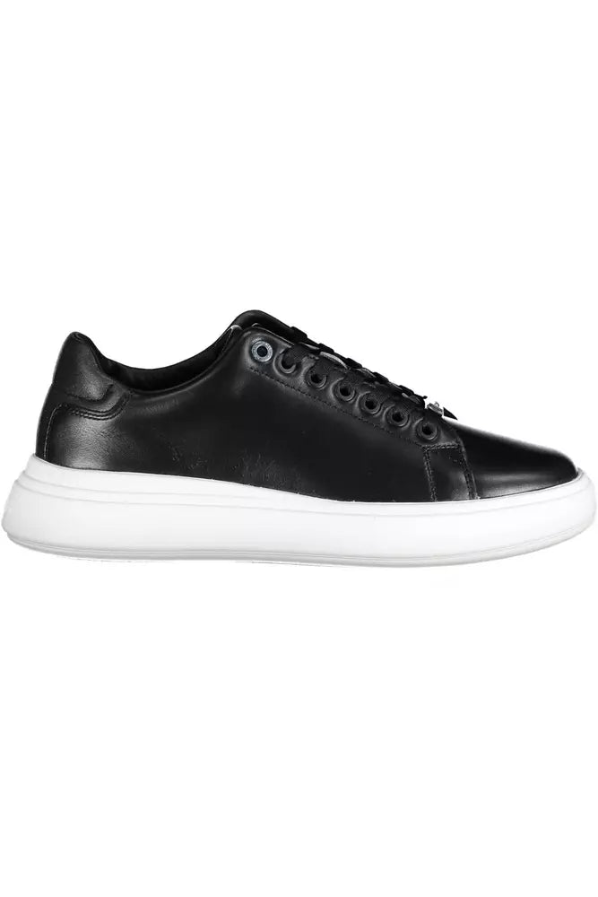 Fashionsarah.com Fashionsarah.com Calvin Klein Sleek Black Contrasting Lace-Up Sneakers