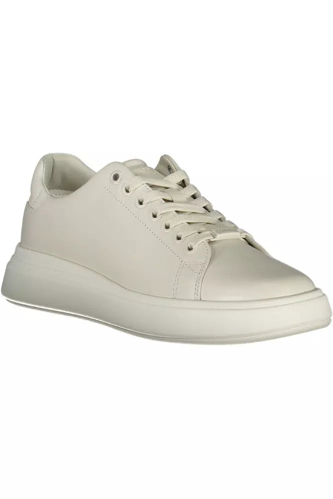 Fashionsarah.com Fashionsarah.com Calvin Klein Elegant Beige Trainer with Logo Detail