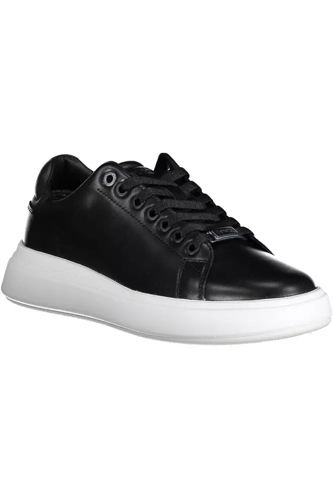 Fashionsarah.com Fashionsarah.com Calvin Klein Sleek Black Contrasting Lace-Up Sneakers