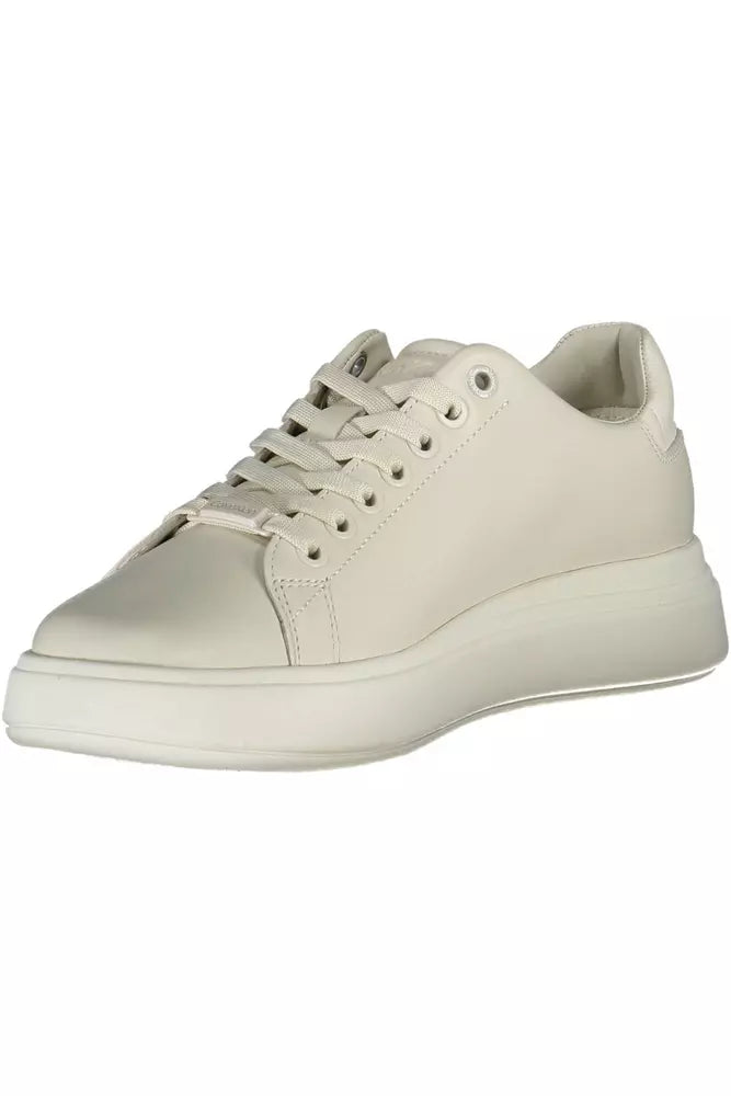 Fashionsarah.com Fashionsarah.com Calvin Klein Elegant Beige Trainer with Logo Detail