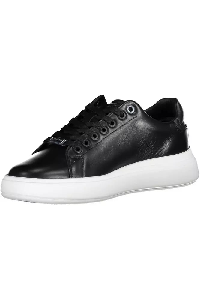 Fashionsarah.com Fashionsarah.com Calvin Klein Sleek Black Contrasting Lace-Up Sneakers