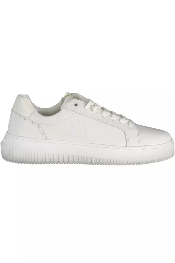 Fashionsarah.com Fashionsarah.com Calvin Klein Elegant White Lace-Up Sport Sneakers