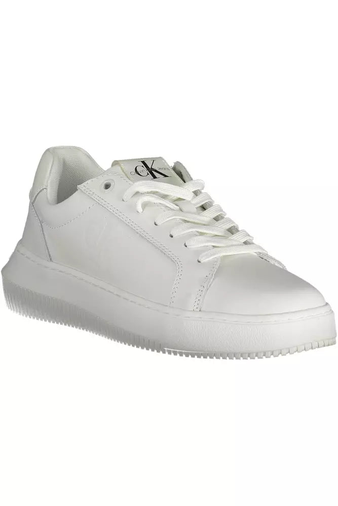 Fashionsarah.com Fashionsarah.com Calvin Klein Elegant White Lace-Up Sport Sneakers