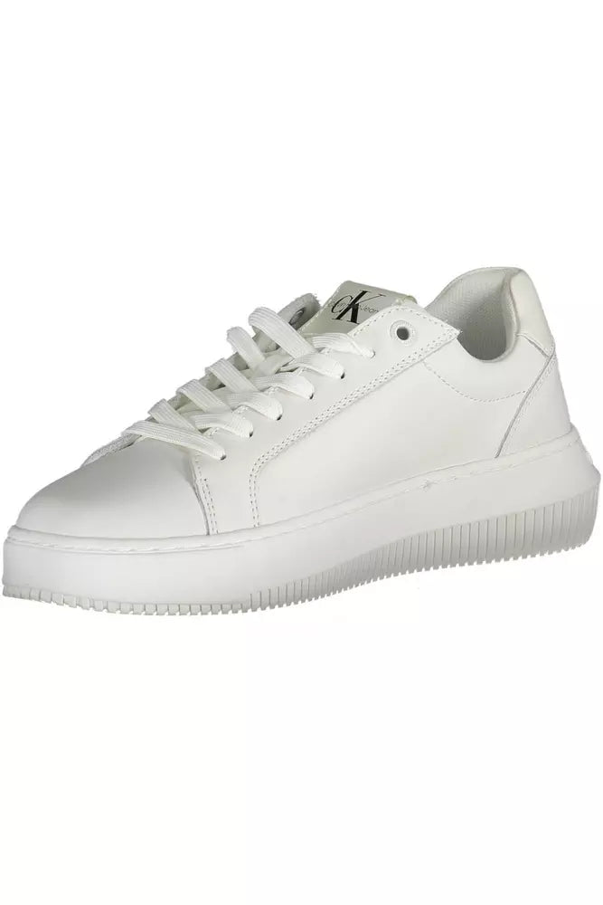 Fashionsarah.com Fashionsarah.com Calvin Klein Elegant White Lace-Up Sport Sneakers