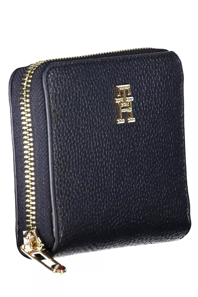 Fashionsarah.com Fashionsarah.com Tommy Hilfiger Elegant Blue Polyethylene Wallet with Logo Detail