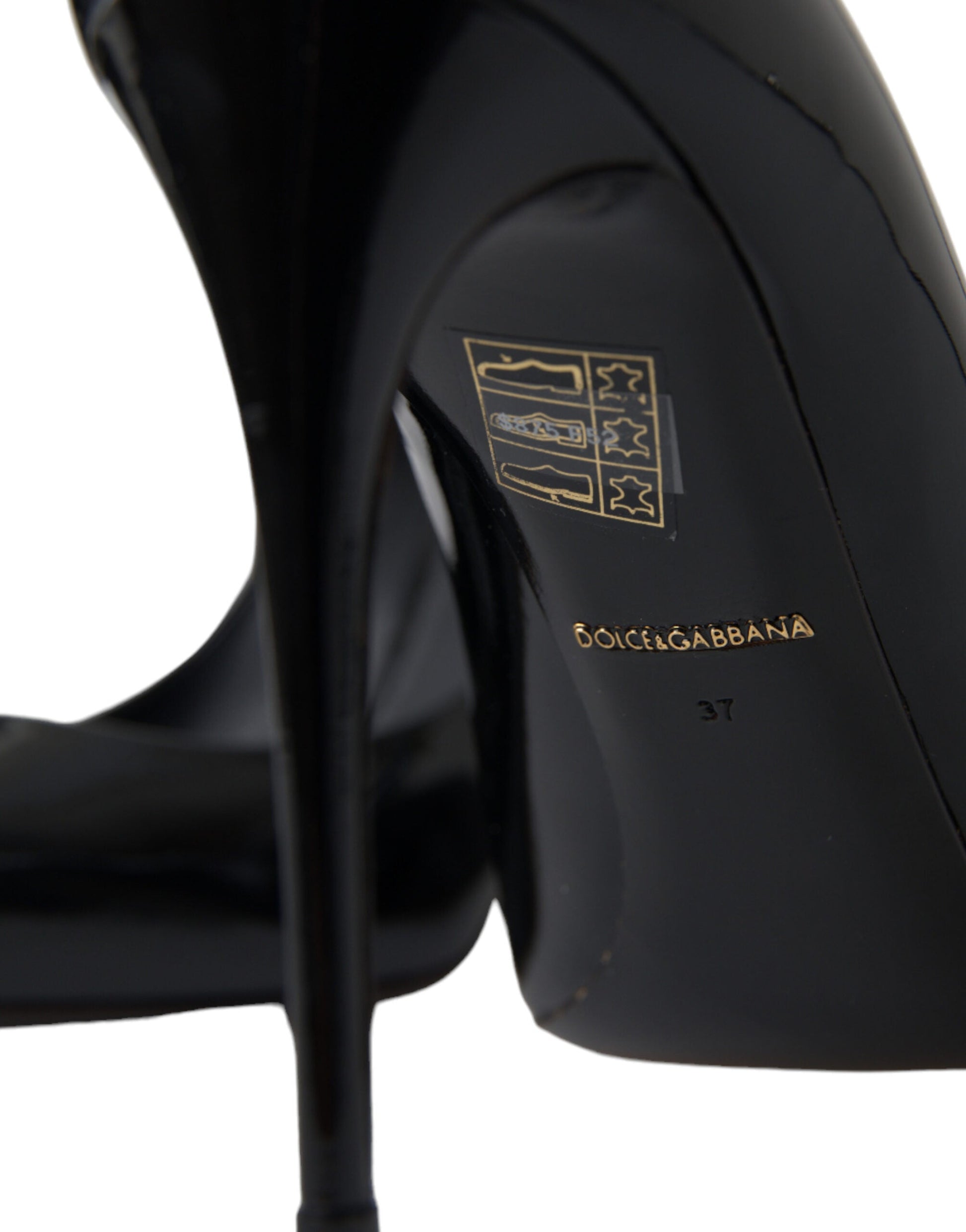 Dolce & Gabbana Black Patent Leather Pumps Heels Shoes | Fashionsarah.com