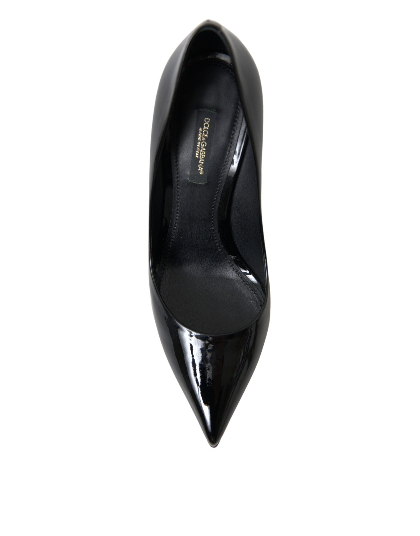 Dolce & Gabbana Black Patent Leather Pumps Heels Shoes | Fashionsarah.com