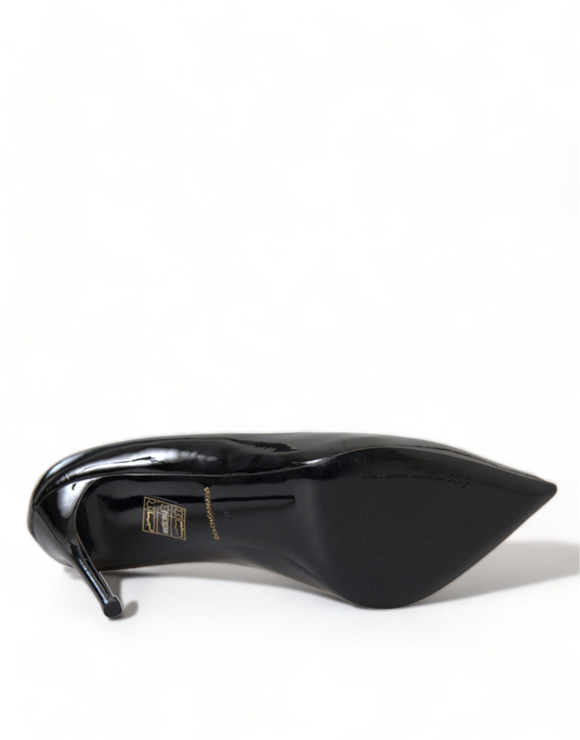 Dolce & Gabbana Black Patent Leather Pumps Heels Shoes | Fashionsarah.com