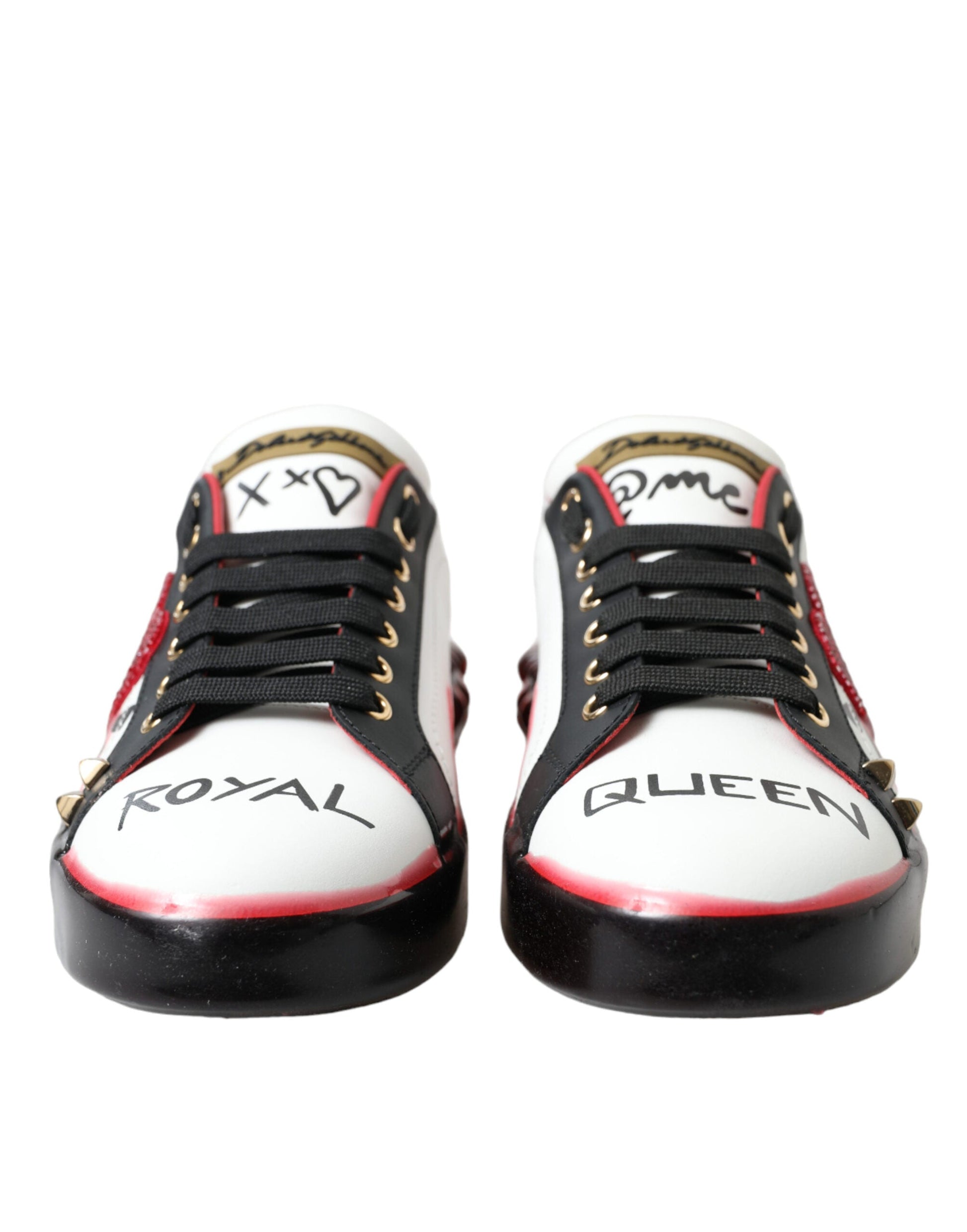 Dolce & Gabbana White Red Crystals Women Sneakers | Fashionsarah.com