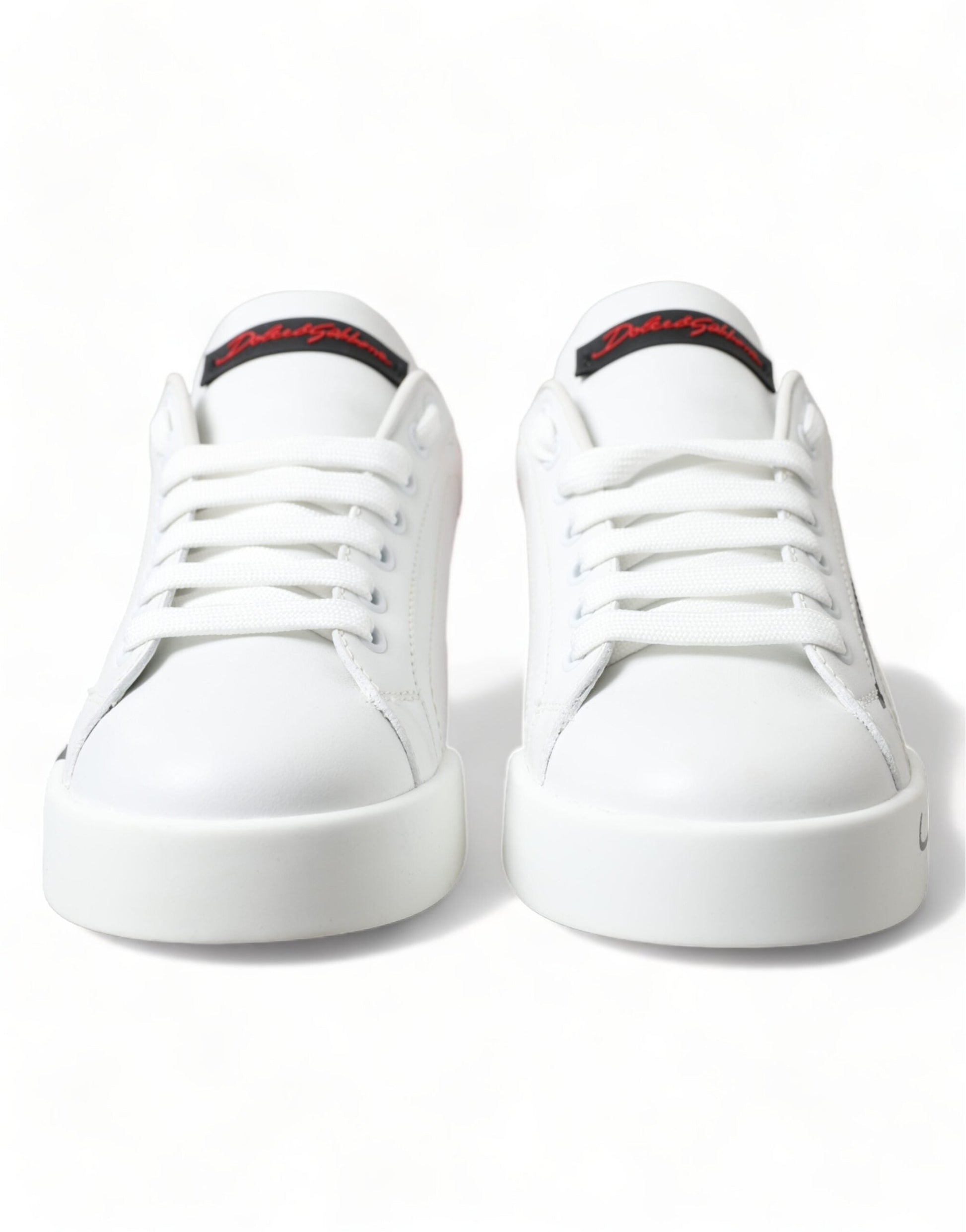 Dolce & Gabbana White Red Lace Up Women Sneakers | Fashionsarah.com