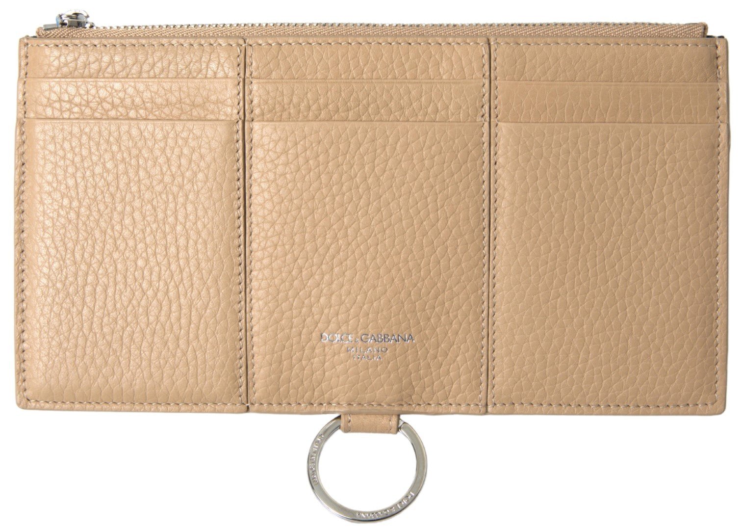 Dolce & Gabbana Beige Leather Shoulder Cardholder Wallet | Fashionsarah.com