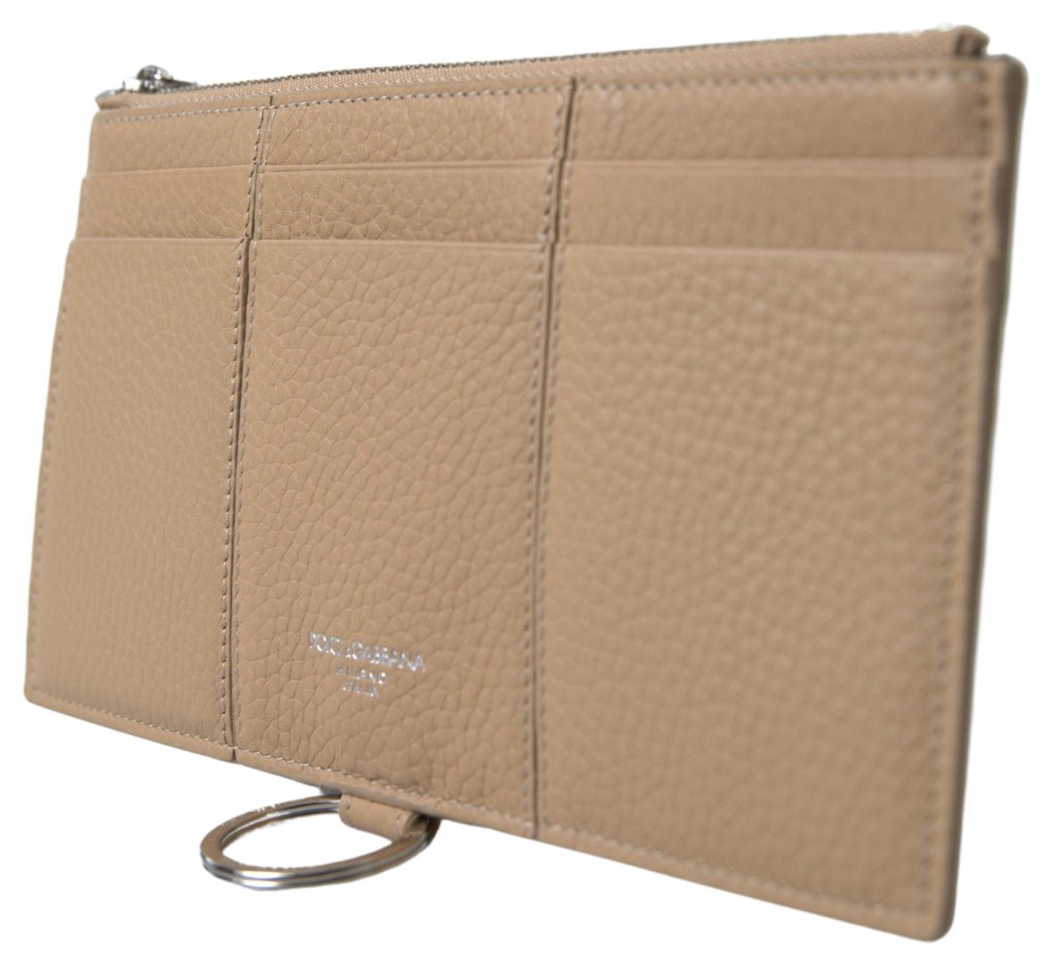 Dolce & Gabbana Beige Leather Shoulder Cardholder Wallet | Fashionsarah.com