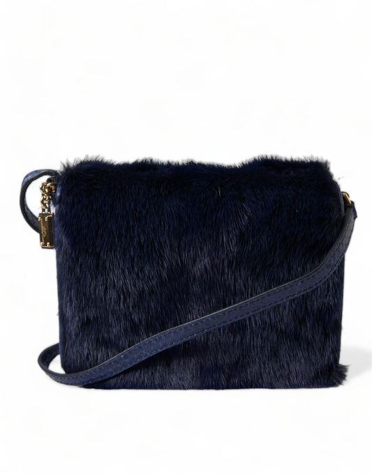 Dolce & Gabbana Exquisite Blue Mink Fur Shoulder Bag | Fashionsarah.com