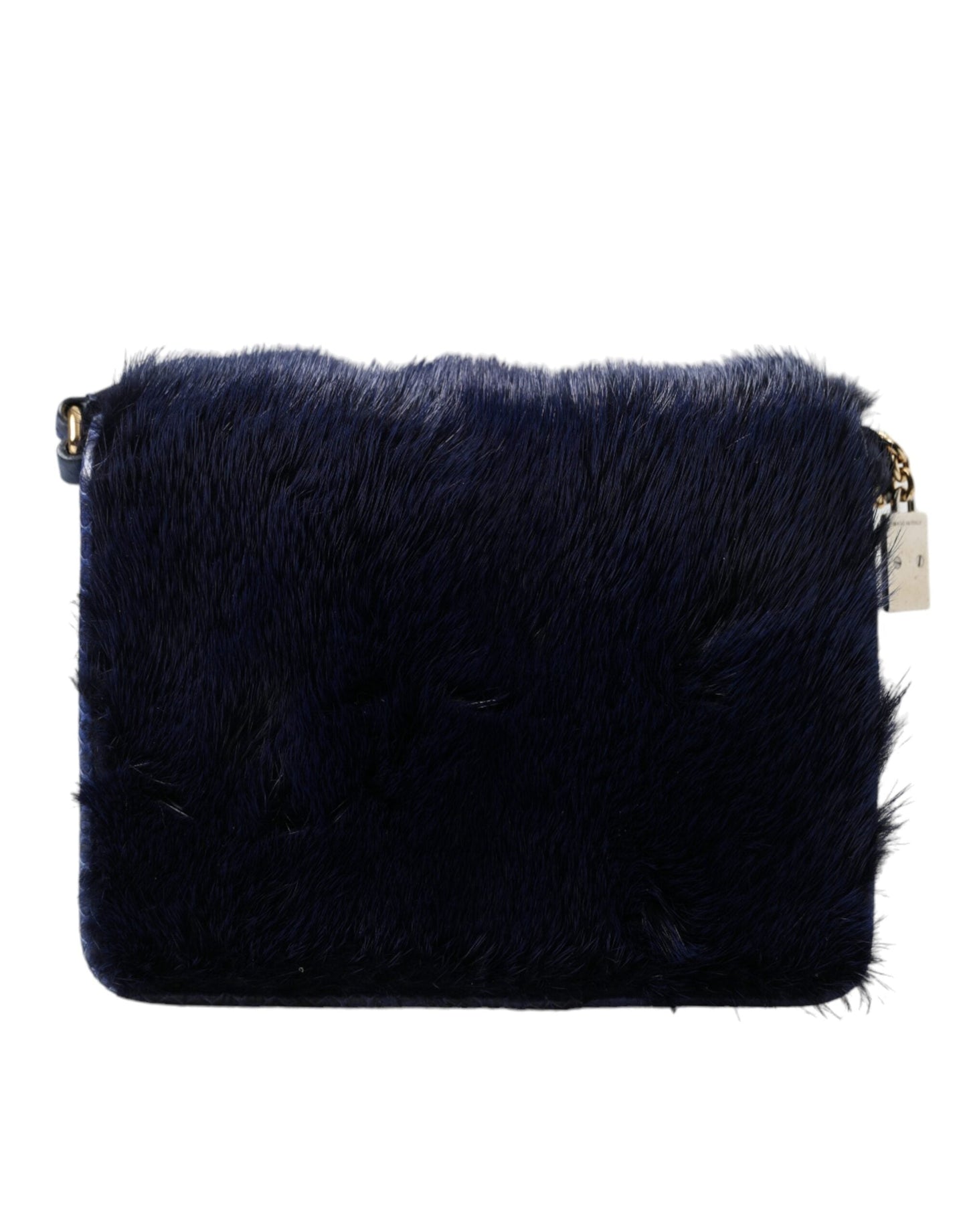 Dolce & Gabbana Exquisite Blue Mink Fur Shoulder Bag | Fashionsarah.com